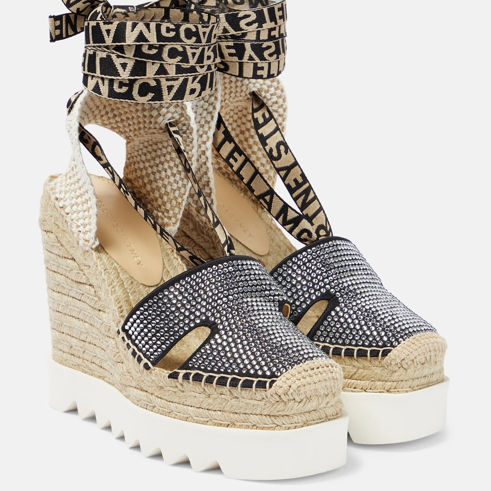 Stella McCartney Black Wedge Sandals